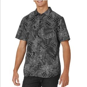 Vans Black and White Button Up